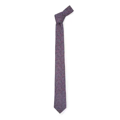 Krawat z jedwabiu wzorzysty