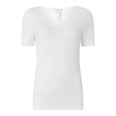Hanro Hanro T-shirt z dodatkiem streczu model ‘Cotton Sensation’