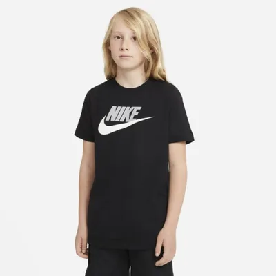 Nike Bawełniany T-shirt dla dużych dzieci Nike Sportswear - Czerń