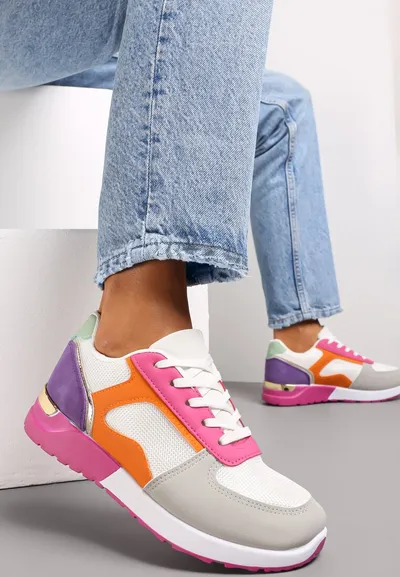 Renee Wielokolorowe Sneakersy z Kolorowymi i Metalicznymi Wstawkami Amasato