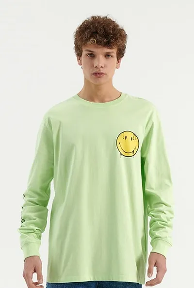 House Koszulka z długim rękawem Smiley - Zielony
