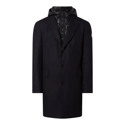 Strellson Krótki płaszcz z plisą w kontrastowym kolorze model ‘Acerra’