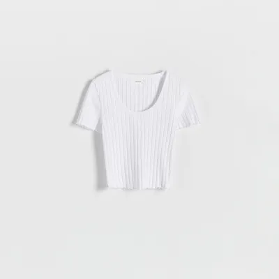 Reserved T-shirt slim fit - Biały