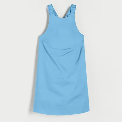 Reserved Bawełniana sukienka - Niebieski