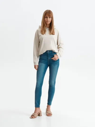 Top Secret Spodnie długie damskie high waist, skinny