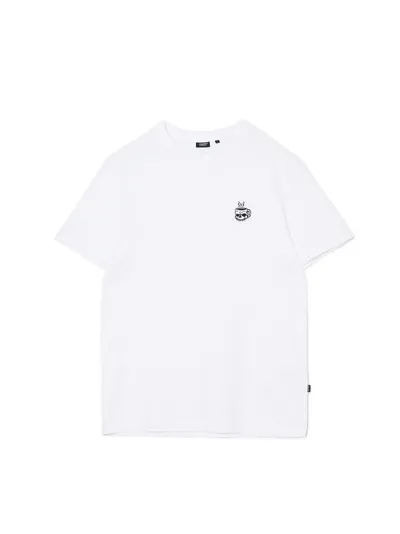 Cropp Biała koszulka z czarnym haftem