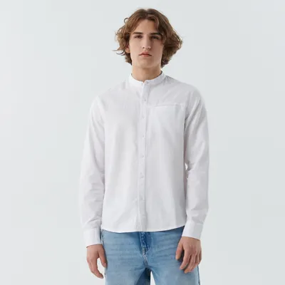 Cropp Biała koszula z kieszonką - Biały