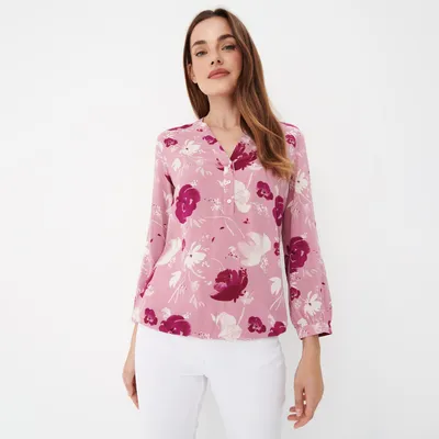 Mohito Różowa bluzka w kwiaty - Różowy