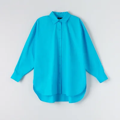 Sinsay Koszula bawełniana oversize - Niebieski