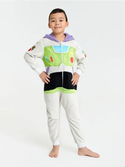 Sinsay Polarowa piżama jenoczęściowa imitująca kostium Buzza Astrala z Toy Story. - wielobarwny