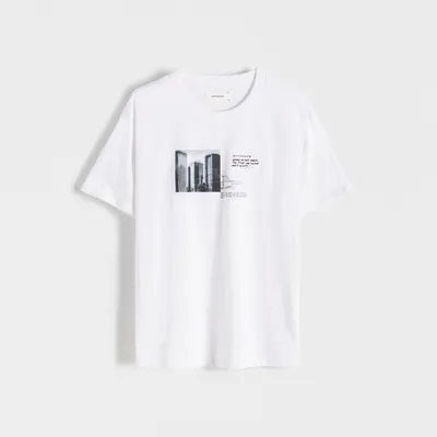 T-shirt regular fit - Biały