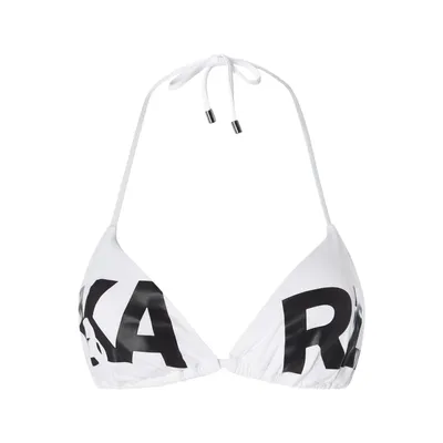 Karl Lagerfeld Beachwear Karl Lagerfeld Beachwear Top bikini o trójkątnym kształcie z nadrukiem z logo