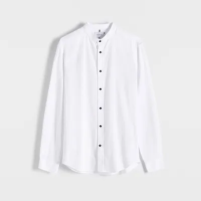 Reserved Koszula super slim fit ze stójką - Biały