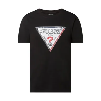 Guess Guess T-shirt o kroju regular fit z bawełny ekologicznej model ‘Triesley’