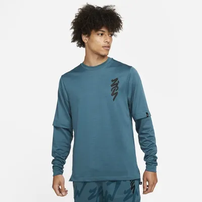 Nike Męska koszulka rozgrzewkowa z długim rękawem Zion - Zieleń