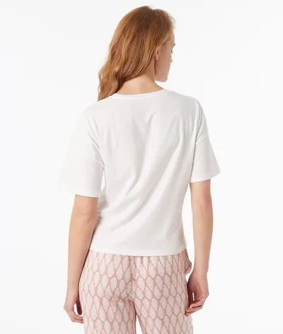 Duran T-Shirt Manches Courtes Imprimé 100% Coton Biologique - Surowy