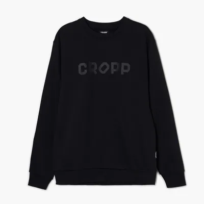 Cropp Czarna bluza z napisem CROPP - Czarny