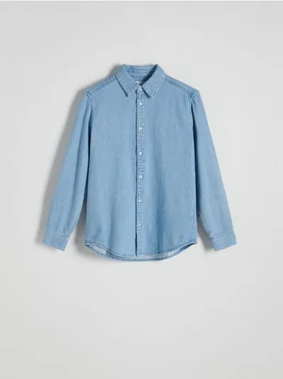 Reserved Koszula o regularnym kroju, wykonana z denimu. - niebieski
