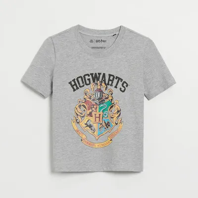 House Luźna koszulka Harry Potter szara - Jasny szary