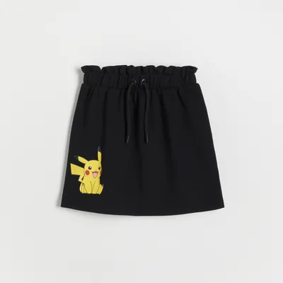 Reserved Dzianinowa spódnica Pokémon - Czarny