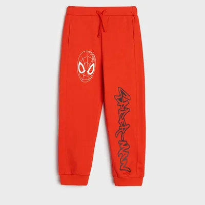 Sinsay Spodnie dresowe jogger Spiderman - Czerwony