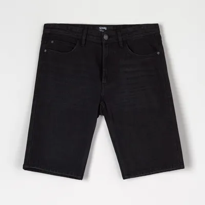Sinsay Szorty jeansowe regular - Czarny