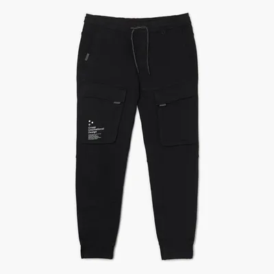 Cropp Czarne jeansy jogger z kieszeniami cargo