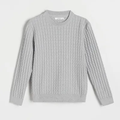 Melanżowy sweter - Beżowy