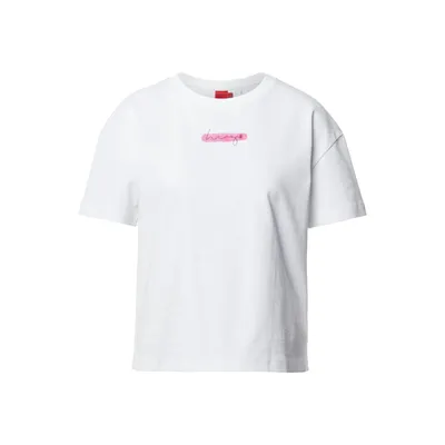 Hugo HUGO T-shirt z czystej bawełny ekologicznej z nadrukiem z logo