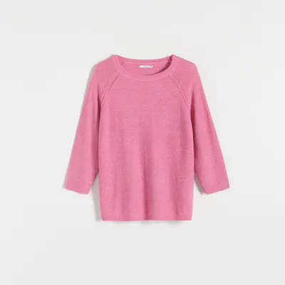 Reserved Dzianinowy sweter - Różowy