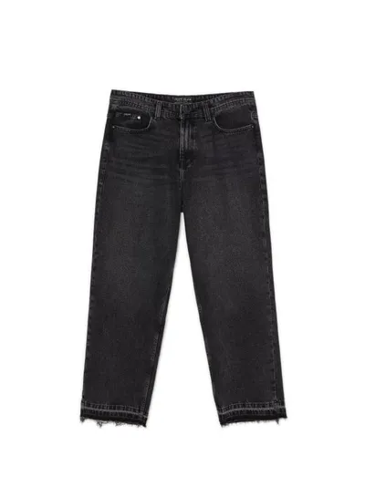 Cropp Czarne jeansy baggy