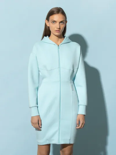 4F Taliowana sukienka dresowa z bawełny organicznej damska 4F x AL