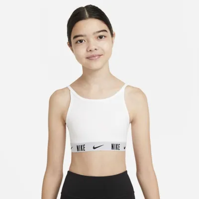 Nike Stanik sportowy dla dużych dzieci (dziewcząt) Nike Trophy - Biel