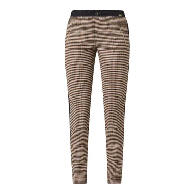 Cinque Cinque Luźne spodnie ze wzorem w pepitkę model ‘Cisinea’