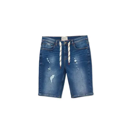 Cropp Ciemnoniebieskie szorty jeansowe