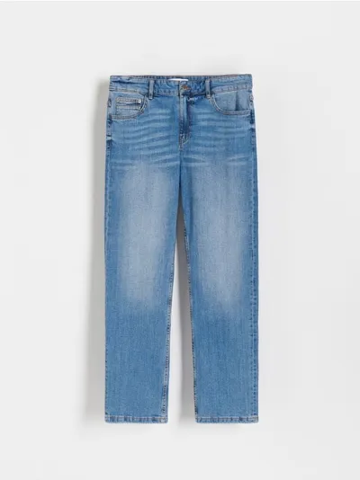 Reserved Spodnie jeansowe o regularnym kroju, wykonane z denimu. - niebieski