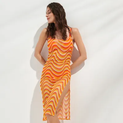 Sinsay Sukienka plażowa - Pomarańczowy