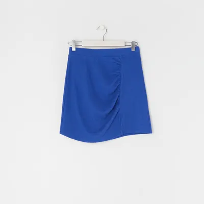 Sinsay Spódnica mini z marszczeniami - Niebieski