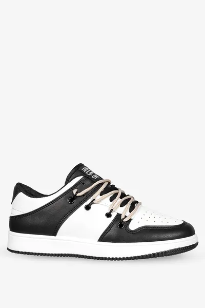 Casu Białe sneakersy casu buty sportowe sznurowane nb532p-cz