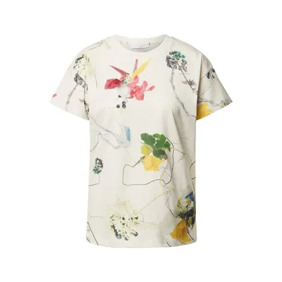 Boss BOSS T-shirt z kwiatowym wzorem na całej powierzchni model ‘Eleas’