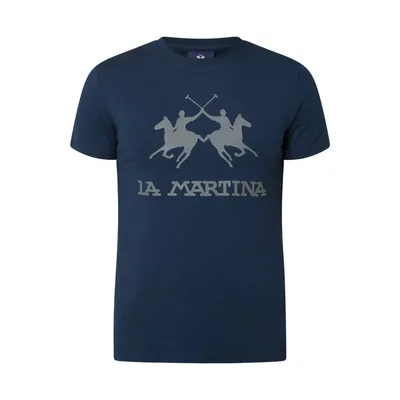La Martina La Martina T-shirt o kroju regular fit z nadrukiem z logo