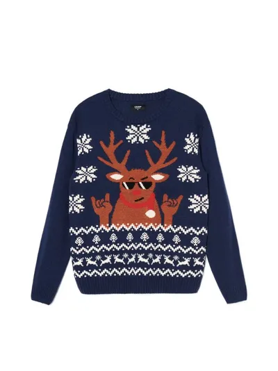 Cropp Świąteczny sweter z reniferem