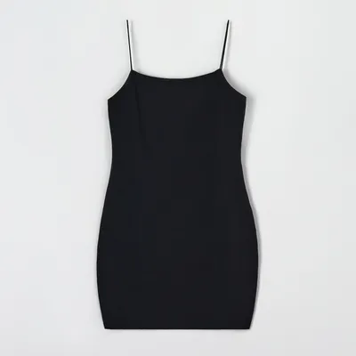 Sinsay Sukienka mini na ramiączkach - Czarny