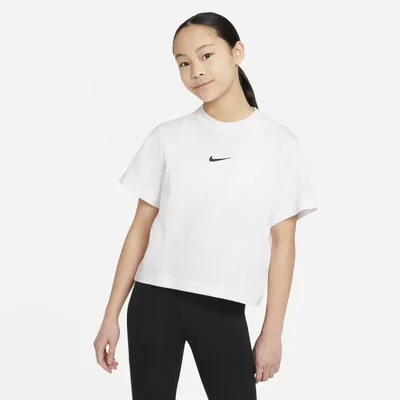 Nike T-shirt dla dużych dzieci (dziewcząt) Nike Sportswear - Biel