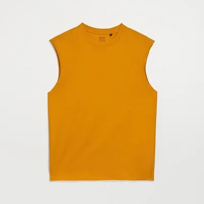 House Luźna koszulka bez rękawów Basic pomarańczowa - Pomarańczowy