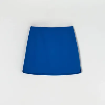 Sinsay Spódnica mini z rozcięciem - Niebieski