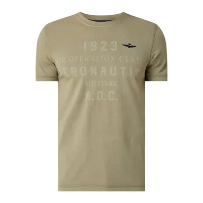 Aeronautica Militare Aeronautica Militare T-shirt z bawełny z nadrukiem z logo