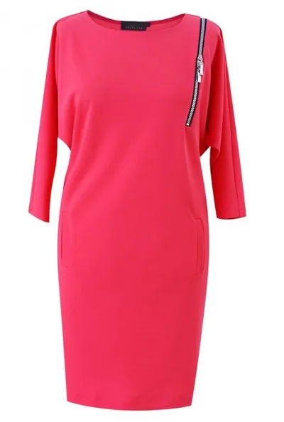 XL-ka Różowa sukienka z suwakiem VALENTINE