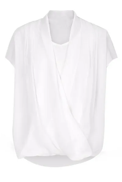 XL-ka Biała bluzka koszulowa na duży biust Maya