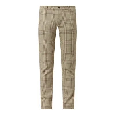Only&Sons Only & Sons Spodnie o kroju tapered fit ze wzorem w kratę glencheck model ‘Mark’